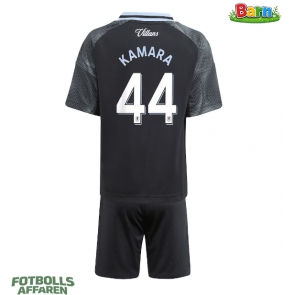 Aston Villa Boubacar Kamara #44 Bortaställ Barn 2025-26 Kortärmad (+ Korta byxor)